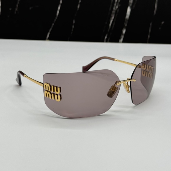 NEW SMU 54Y 5AK06I MIU MIU GOLD BROWN MU54YS 5AK06I WOMEN MU 54YS SUNGLASSES main image 11